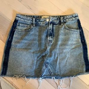 Pacsun Jean two tone mini skirt
